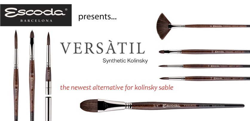 Escoda Versatil Synthetic Kolinsky-Short Handle - High quality artists paint,  watercolor, speciality brushes