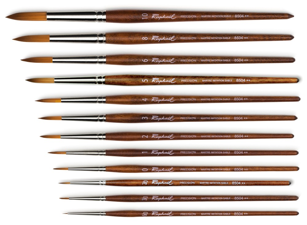 Raphael Sepia Flat Acrylic Brush, 40, Natural