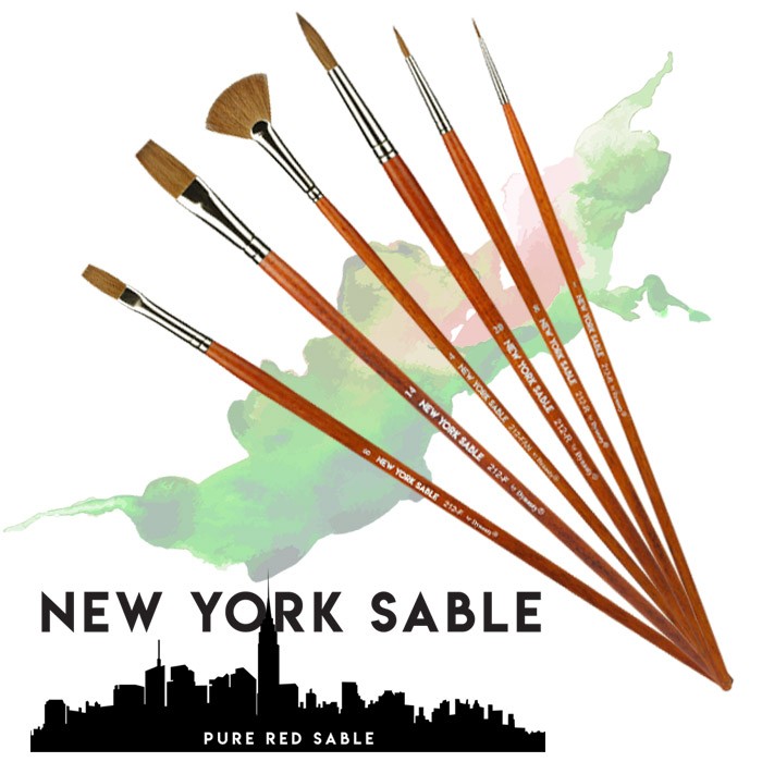 Dynasty #2157 Fine Red Sable Watercolor Brushes