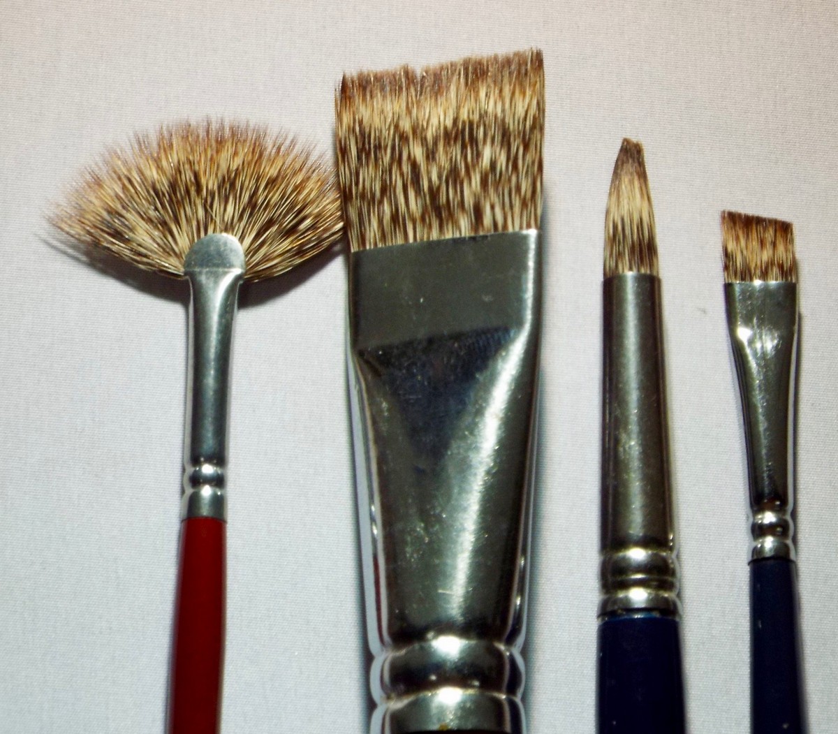 Long handled paint shop brushes