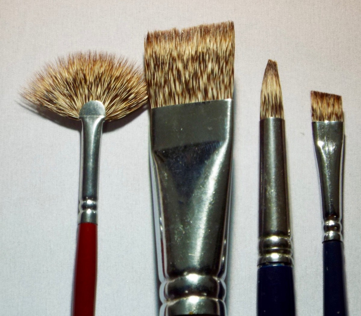 NEW 10 Vtg ROYAL Artist Paint Brush Fine Sable Flat Round Size 1 3 5 6 10  3/4in