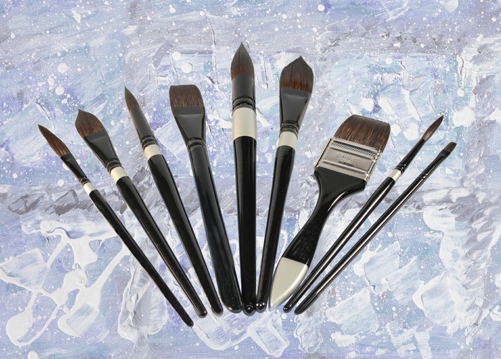 Brushes Painting Watercolor Squirrel, Watercolor Paint Brushes