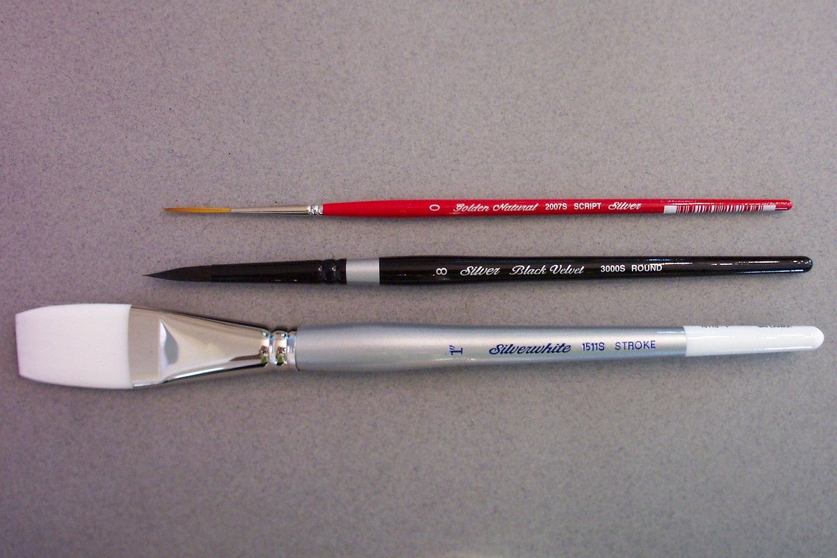 Silver Brush Black Velvet Watercolor Brush Set - Basics, Set of 3