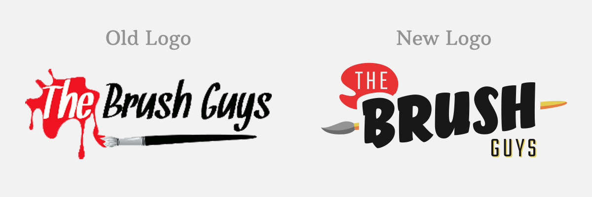The Brush Guys Logos, old and new