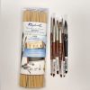 Raphael Precision Travel Mini 6-Brush Set w/ Bamboo Wrapper - Image 2