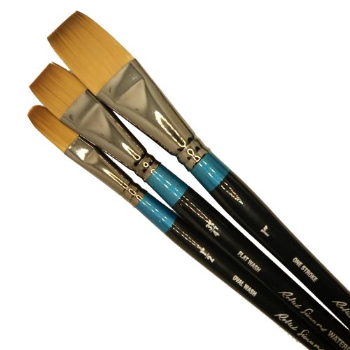 Specialty Paint Brush Set of 3: S M & L / Synthetic Bristle