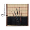 Raphael 11" Bamboo Roll Up Full Size Travel Brushes 5pk - Image 2